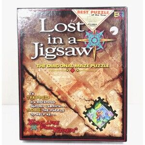 500+ Pieces Jigsaw Puzzle 100% Complete "Lost In A Jigsaw Puzzle Maze" Vintage